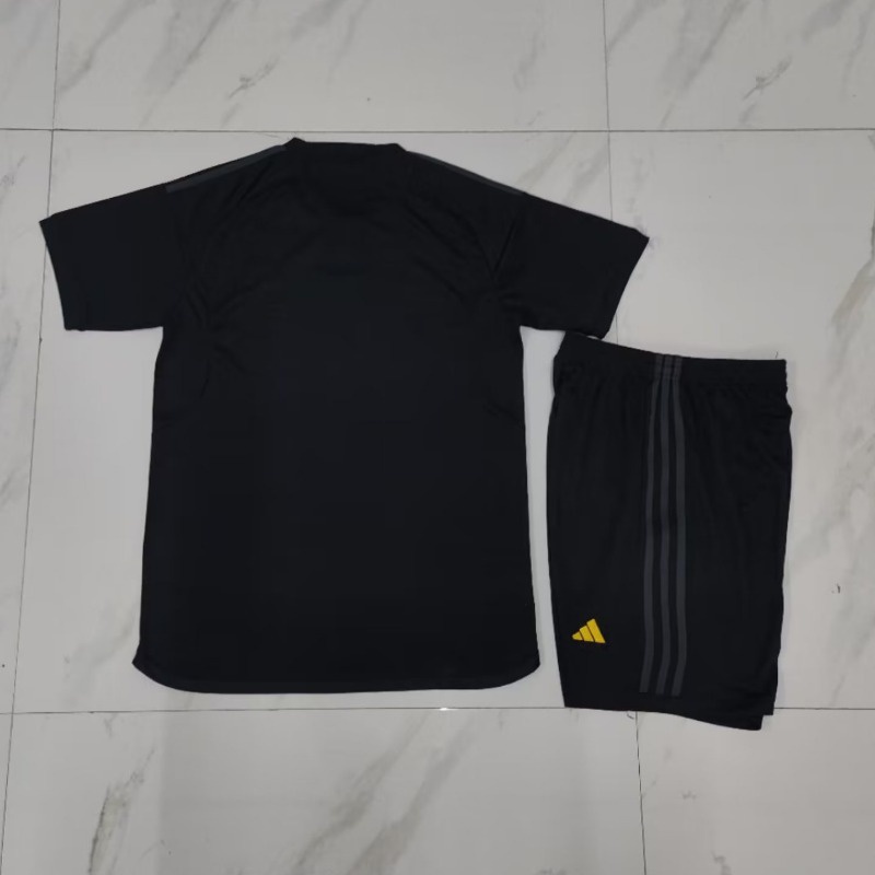 Áo Thun Thể Thao Tay Ngắn Màu Đen In Logo real madrid Size s-Xl Thời Trang Cho Nam Size 23-24