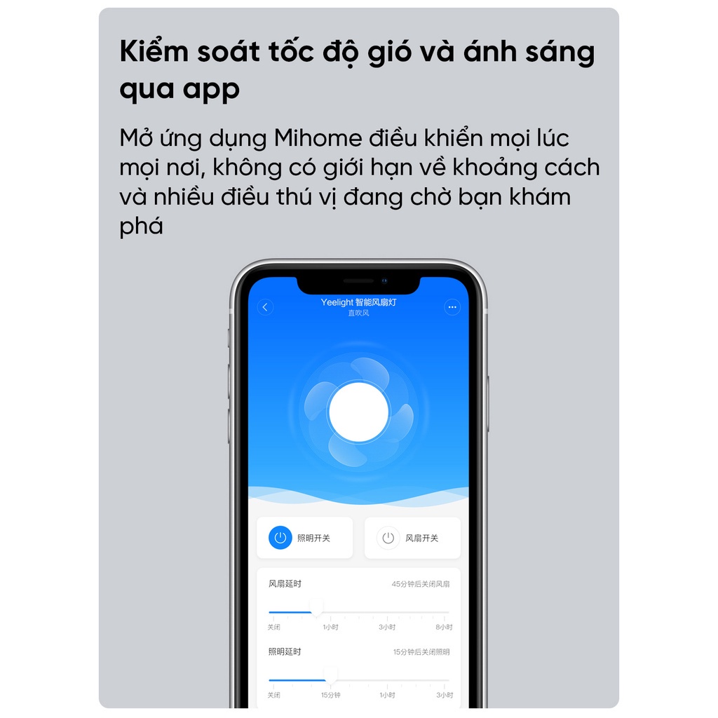 Quạt trần kèm đèn LED thông minh Xiaomi Yeelight C900 YLFSD-0006 kết nối Mi Home - Minh Tín Shop