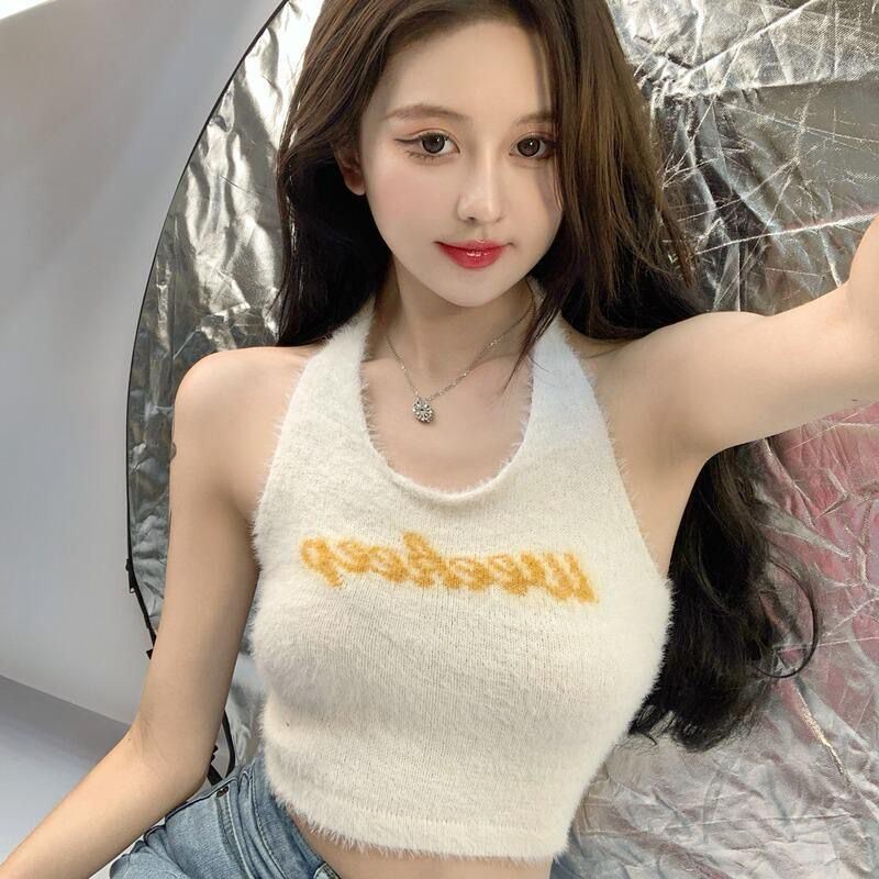 Áo tank top In Chữ Phong Cách Mỹ Thời Trang Mùa Thu