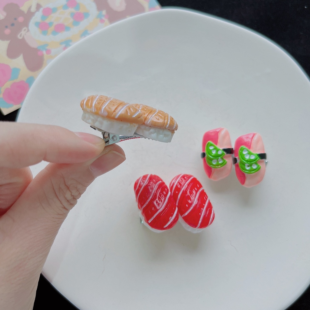 Kẹp Tóc Hình sushi Dễ Thương Vui Nhộn Phong Cách Nhật Hàn