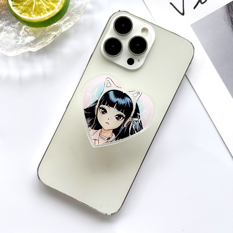 Giá Đỡ Điện Thoại Trong Suốt Hình Hoạt Hình Dễ Thương