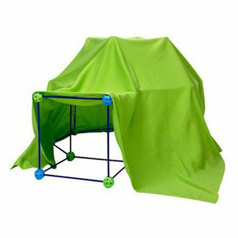 88pcs Construction Fort Building Kit Indoor Outdoor Tunnel Castle Builder