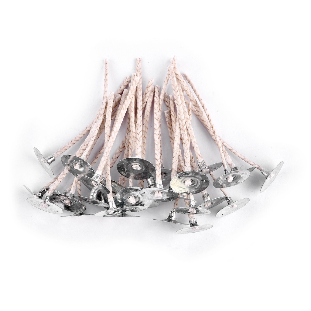 30 cái/bộ gốc không khói nến bấc đậu nành sáp bấc dệt bông lõi dầu than dây sáp phụ kiện bằng gỗ