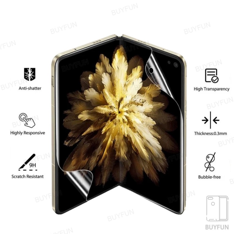 2in1 For OPPO Find N3 7.82" 5G findN3 Back Front Soft Protector Hydrogel Film + Camera Lens protector