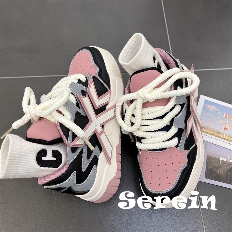 Serein giày thể thao nữ giày sneaker nữ Thoáng Khí 2023 hot trend Êm ái Đế chống sốc Đa năng Đế linh hoạt FLF23A0SRX 43Z231024