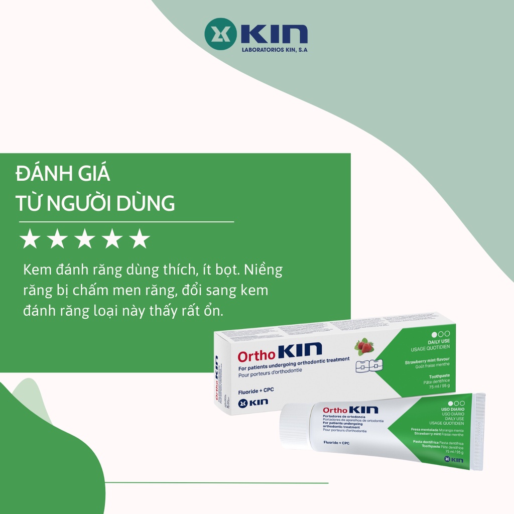 Kem Đánh Răng Ortho Kin Cho Răng Niềng, Chỉnh Nha 75ml