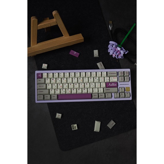 Bàn Phím 147 Phím Màu Tím Hy Lạp Phong Cách retro Dành Cho Game Thủ