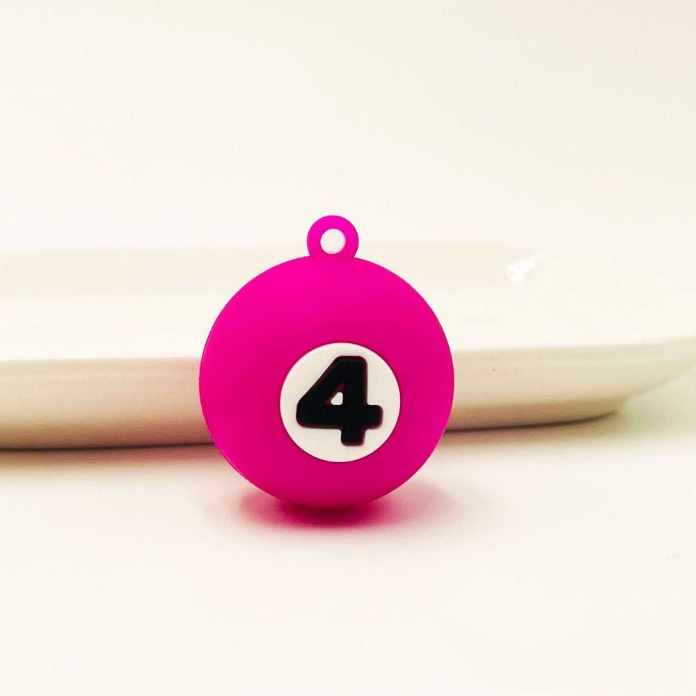 Bernardo Móc Khóa Tròn mini Bằng pvc Màu Trơn Số 1-9 Bida