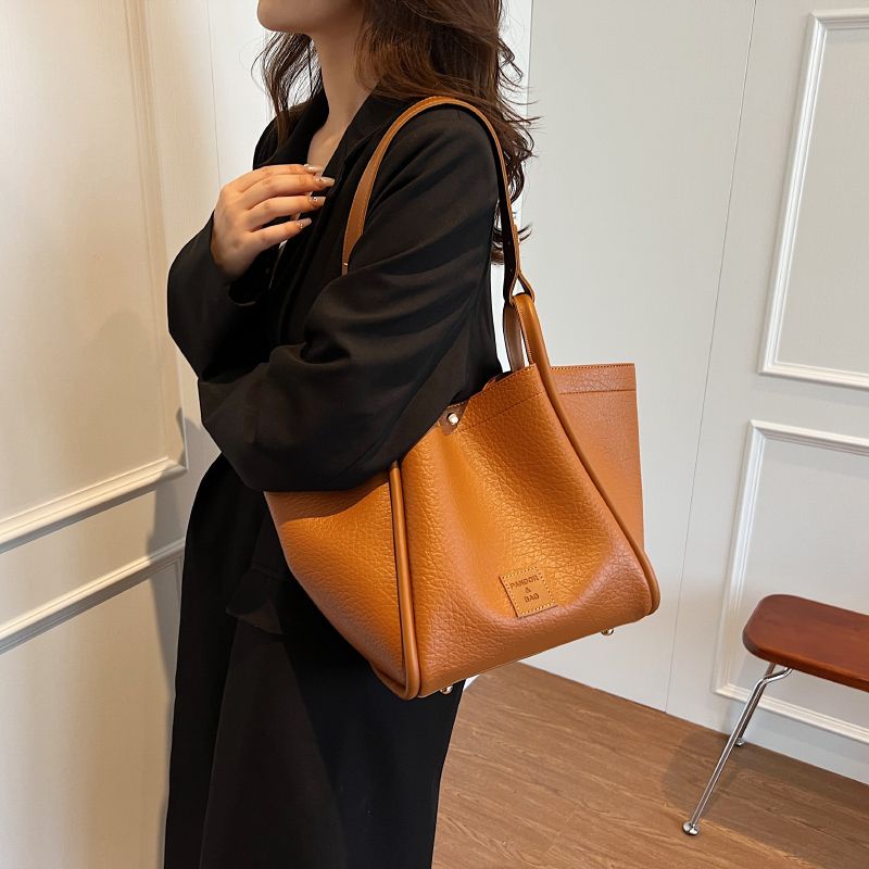 Niche Túi Xách Da pu Cỡ Lớn Phong Cách retro 2023 Cho Nữ