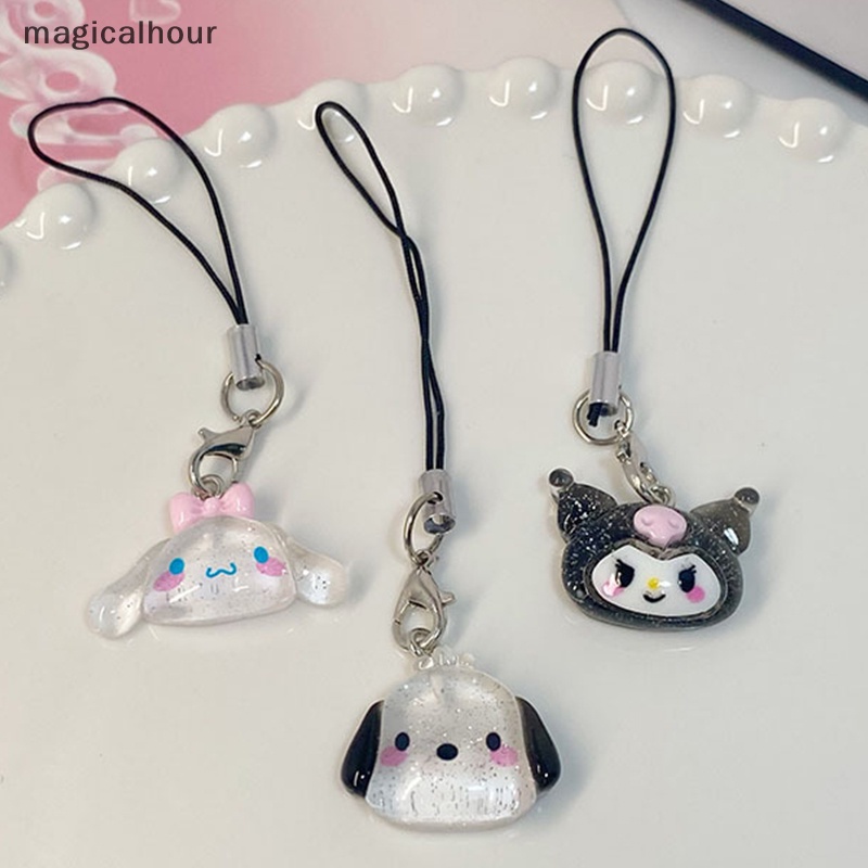 Magicalhour ^ ^ sanrio anime my melody Dễ Thương Mặt Dây Treo Điện Thoại Trang Trí Túi Xách Hoạt Hình melody Cuộn Dây Treo Đáng Yêu Nữ Tính * Mới