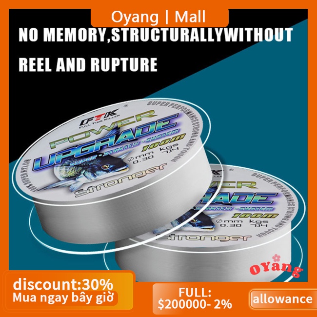 1 Cuộn Dây Câu Cá 100m ftk Siêu Bền Chắc Chống Mài Mòn