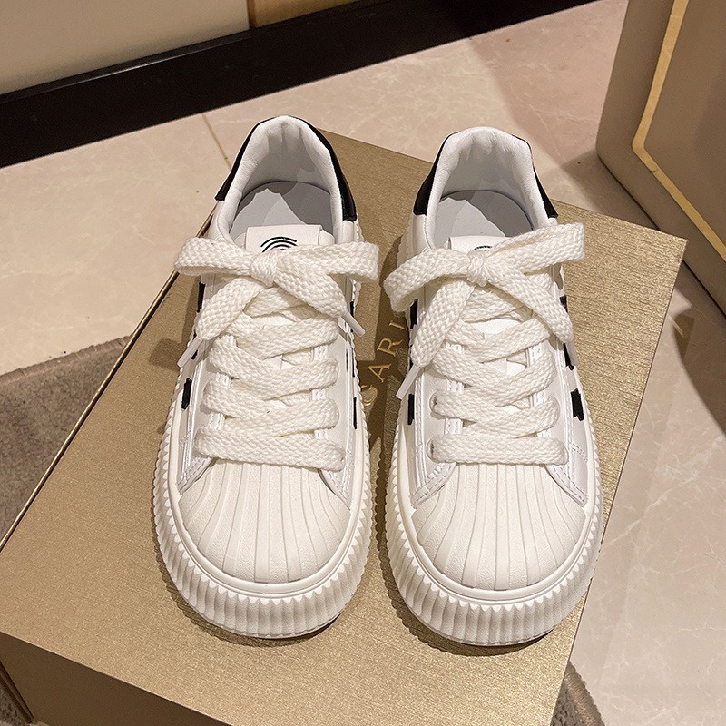 Giày Thể Thao Đế Dày Màu Trắng Thời Trang Xuân Thu 2023 Mới Cho Nữ