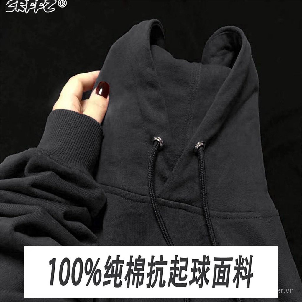 Áo Hoodie Bằng cotton Dày Dặn Phong Cách Đường Phố Mỹ Thời Trang Thu Đông