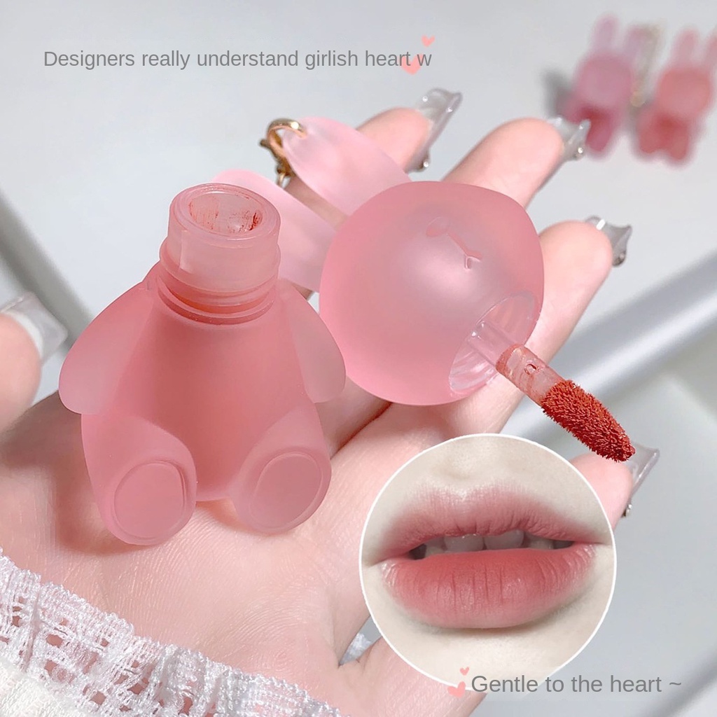 Ge Son Môi Dưỡng Ẩm Chống Thấm Nước Có Móc Khóa Thỏ Gấu Dễ Thương