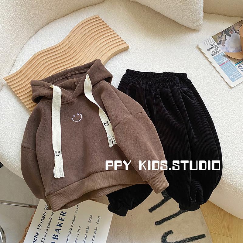 Áo Hoodie Thêu Họa Tiết Hoạt Hình Phong Cách Hàn Quốc Cho Bé Trai