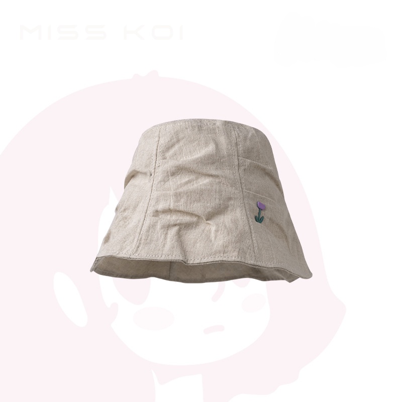 Misskoi  Mũ Tai Bèo cotton Lanh Thiết Kế Nhỏ Nhắn Phong Cách Nhật Bản Chống Nắng Mùa Hè Dễ Phối Đồ Cho Nữ