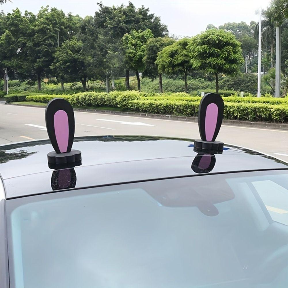 Shanrong Nhãn Dán Trang Trí Xe Hơi Hình Tai Thỏ 3d Bằng eva