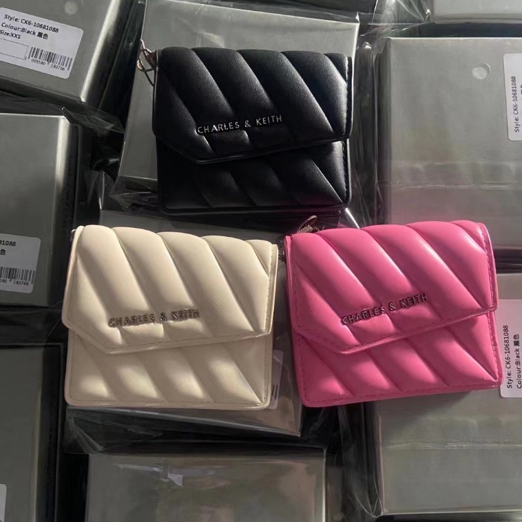 Ví Nữ cnk24 Dáng Ngắn Dạng Gập Phối Dây Xích Thời Trang 10681088