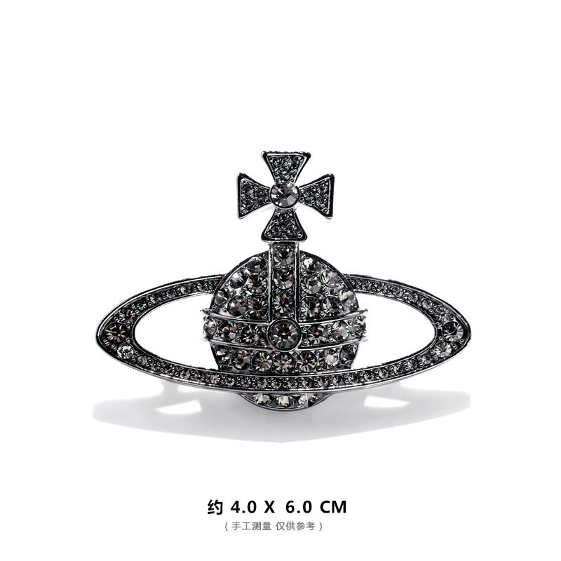 Trâm Cài Áo Hình Hành Tinh Đính Kim Cương Lấp Lánh