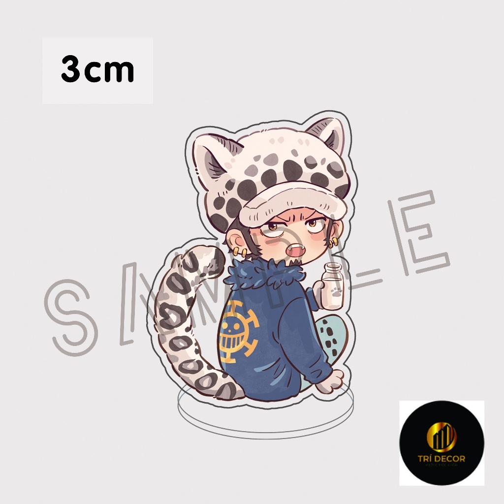 MÔ HÌNH Standee LUFFY LAW ONE PIECE ver BÁO CON anime ĐẢO HẢI TẶC tượng mica acrylic chibi xinh xắn