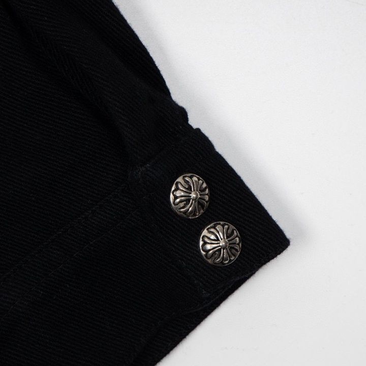 YOT9 Chrome Hearts Spring and Autumn Classic twill denim jacket men's and women's casual all-match jacket