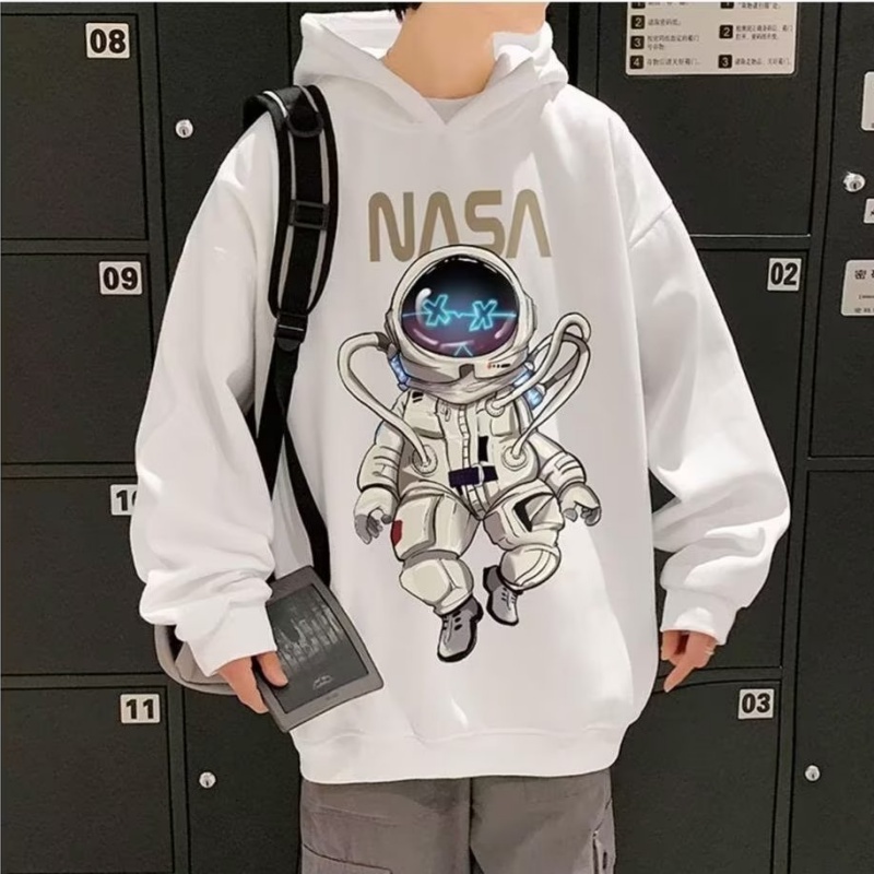 NEW Áo hoodie Nam Dài Tay In Hình Phi Hành Gia Thời Trang Hàn Quốc Chất Lượng Cao