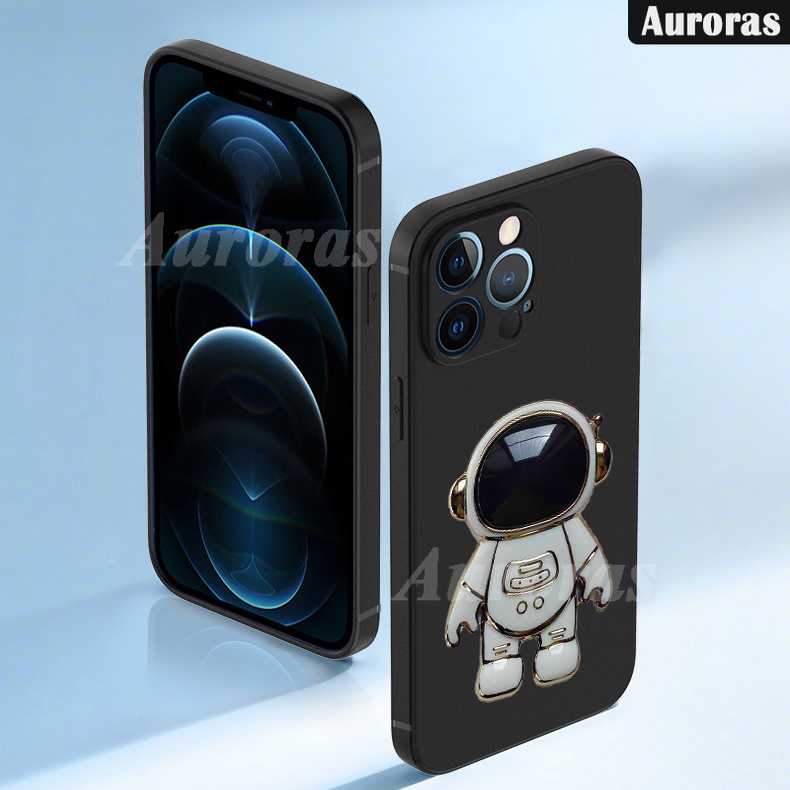 Ôp Điện Thoại Silicon Dẻo Họa Tiết Phi Hành Gia + Giá Đỡ Nhẫn Cho vivo y17s y27 vivo y17s Ốp