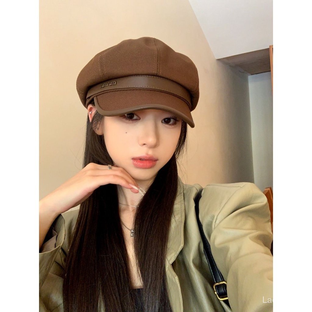 Mũ beret Màu Đen Phong Cách retro Nhật Bản Cao Cấp