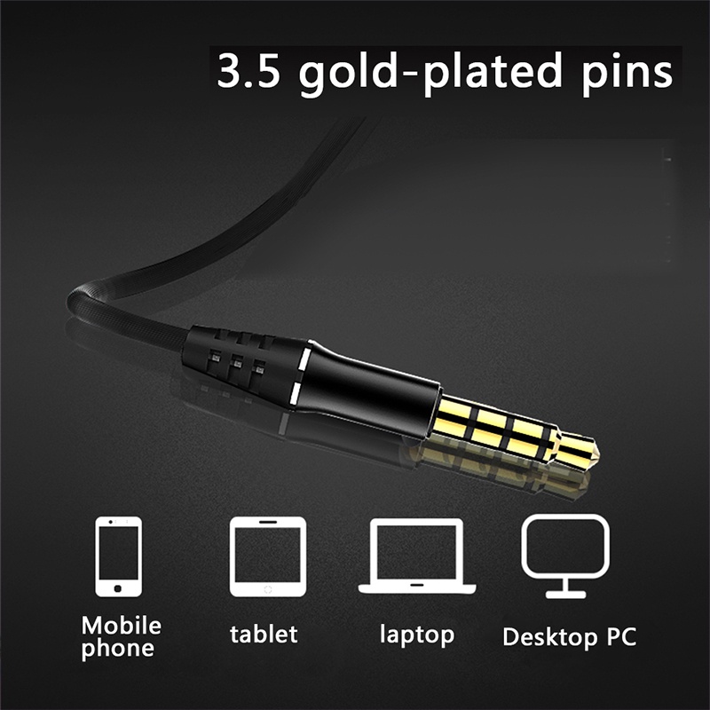 XIAOMI Tai Nghe Nhét Tai Jack 3.5mm Âm Thanh hifi Sống Động Có Micro Tiện Dụng Cho Điện Thoại samsung