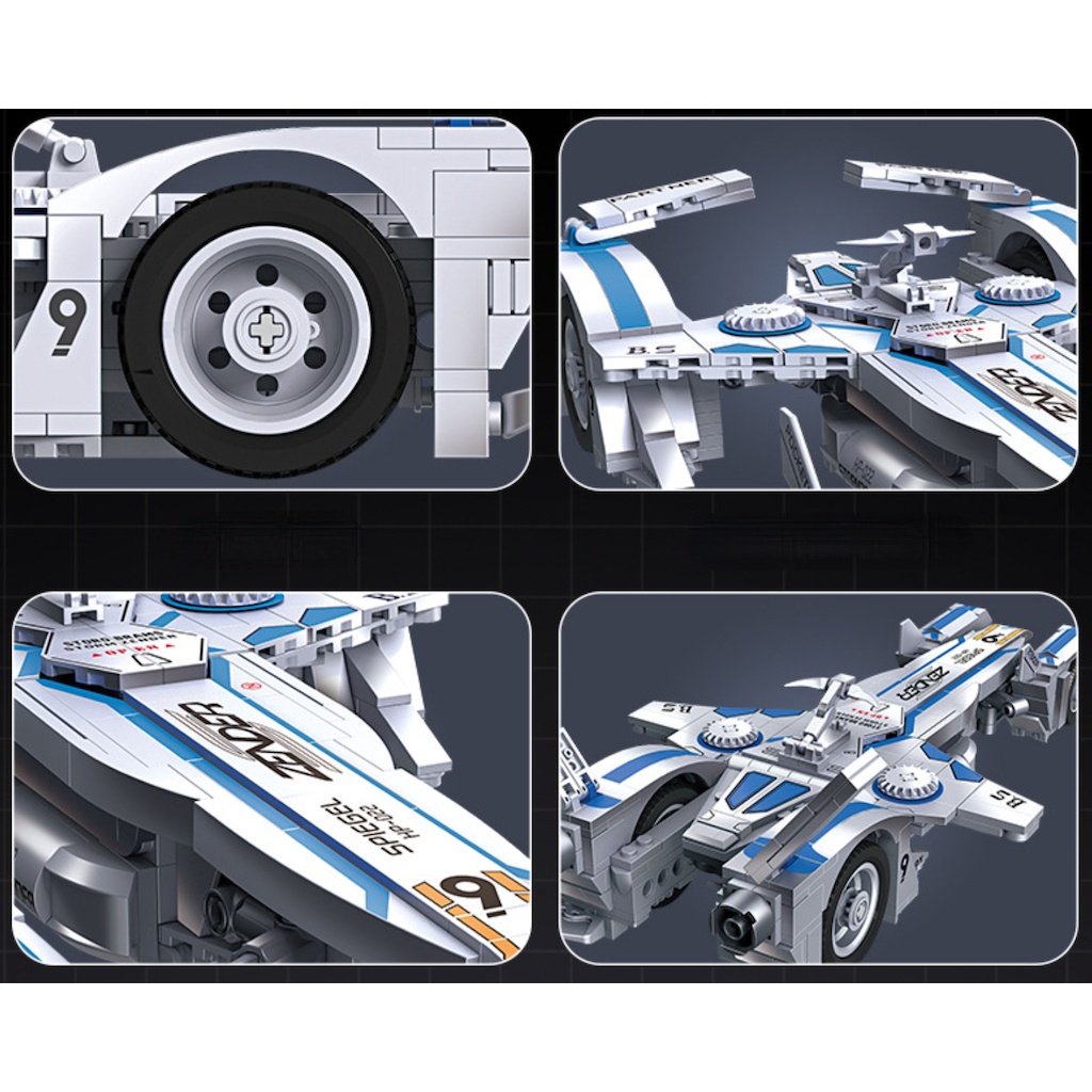 Bộ 596 Mô Hình Xe Đua Công Nghệ moc technic hp-022 hp-022 Tự Lắp Ráp Cho Bé Mới