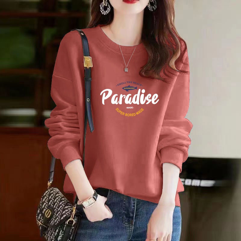 Áo sweater Mỏng Cổ Tròn Tay Dài Dáng Rộng In Họa Tiết Thời Trang Xuân Thu 2023 Cho Nữ