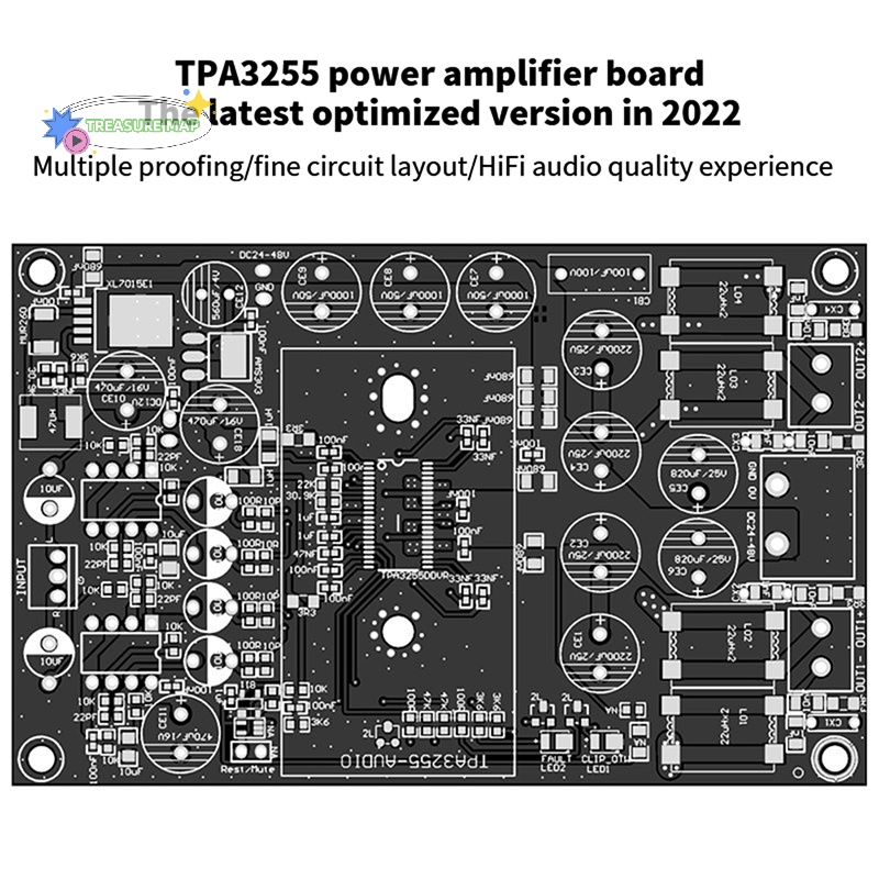 Bảng Mạch Khuếch Đại Âm Thanh hifi tpa3255 Kênh 2.0 600w 300w * 2