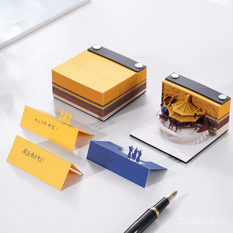 Huatang Giấy Ghi Chú Họa Tiết 3d Ba Chiều Sáng Tạo Tùy Chỉnh