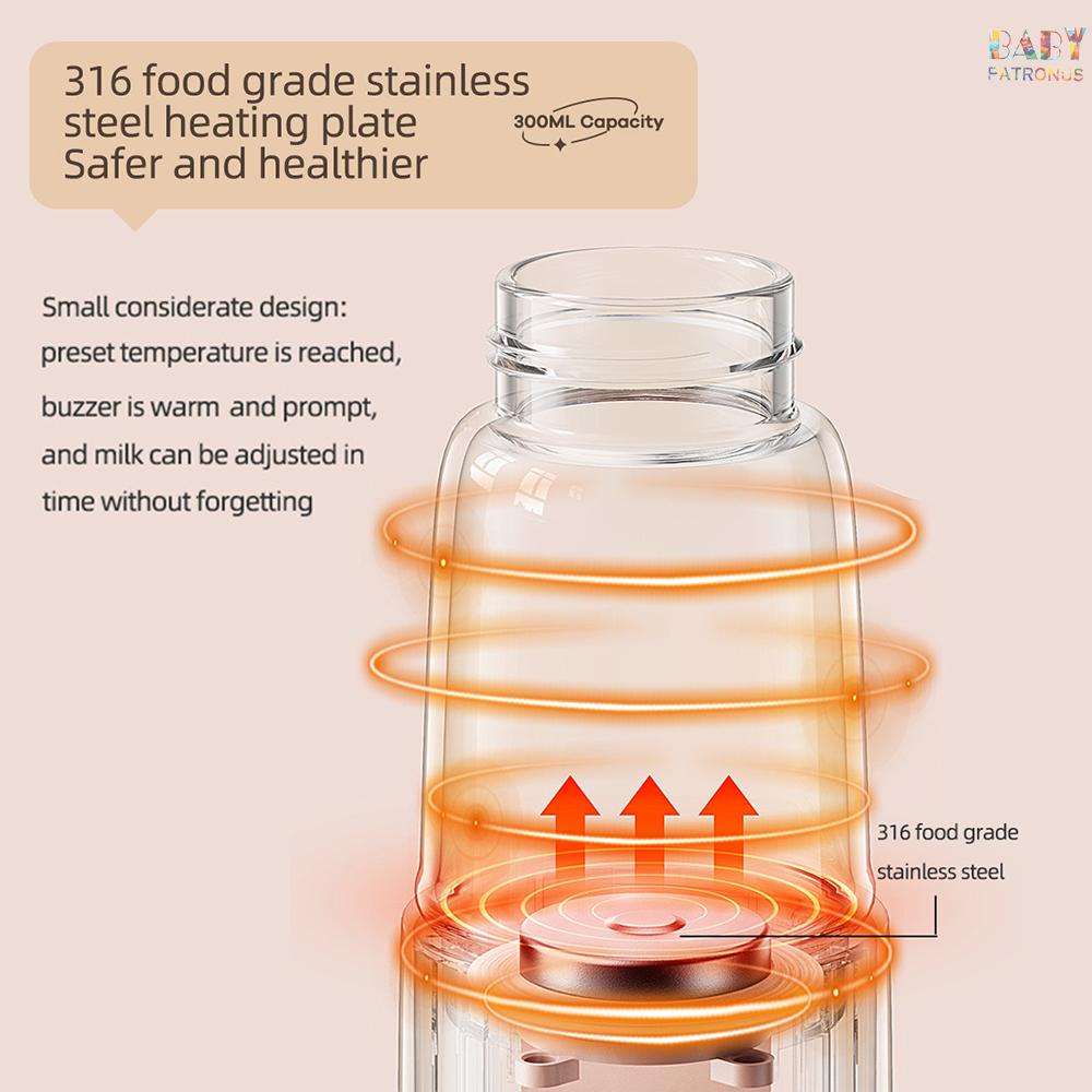 Bình Đun Nước Di Động Không Dây Tích Hợp Pin 300ml Cho Bé