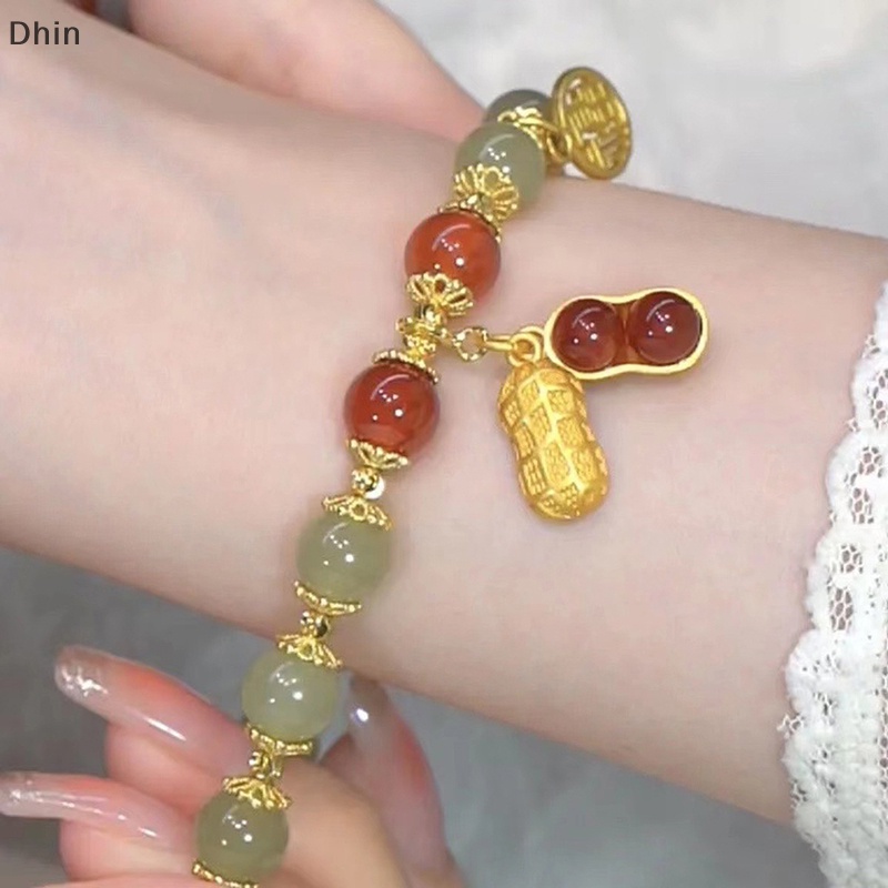 Vòng Tay Hạt Đậu Phộng Bằng Ngọc Bích Giả Thời Trang harajuku Cho Bạn Gái