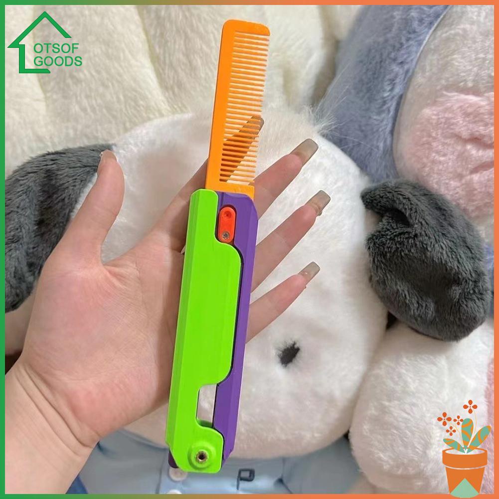 ✿ Búp Bê Trang Trí Hình Khủng Long Ngộ Nghĩnh ✿ Lược Chải Tóc Thẳng 3d Hình Dao Nhỏ Dễ Thương Có Thể Gập Lại Giúp Giảm Căng Thẳng