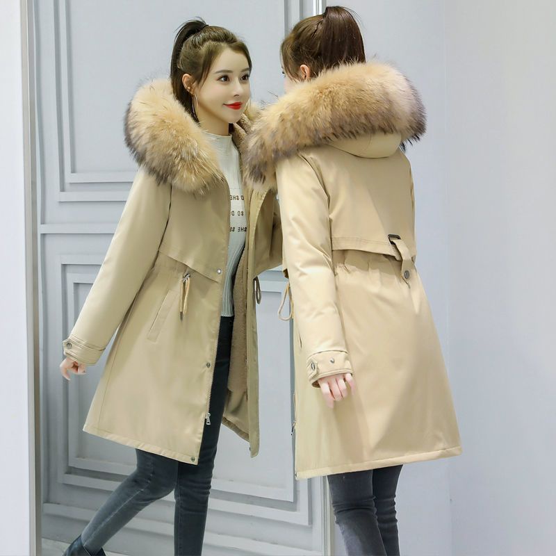 Áo Parka Lót Nhung Dày Dặn  Dáng Dài Vừa Đệm Bông Mẫu Mới Mùa Đông Năm 2023 Áo Khoác Đệm Bông