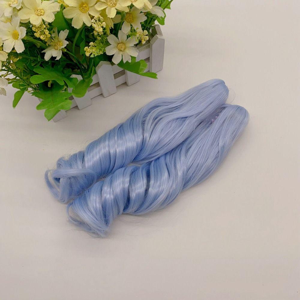 Búp Bê bjd sd Tóc Dài 20cm Sợi cotton Màu Tím Xinh Xắn 1 cái tóc giả