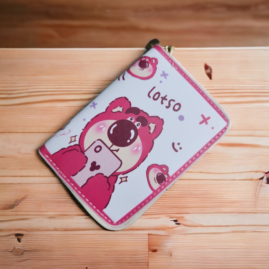 Ví Da PU Mini Cầm Tay Họa Tiết Cô Gái Nhật Bản Xinh Xắn Nhiều Ngăn Có Khóa Kéo Bóp Nữ Cute Hot Trend Dễ Thương