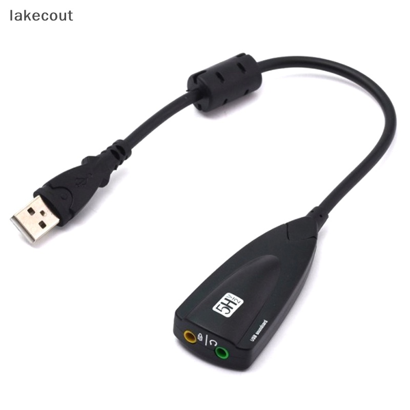 Thẻ Âm Thanh Ngoài usb 7.1 adapter 5hv2 usb Sang 3d ch Với Giắc Cắm 3.5mm Cho laptop / pc
