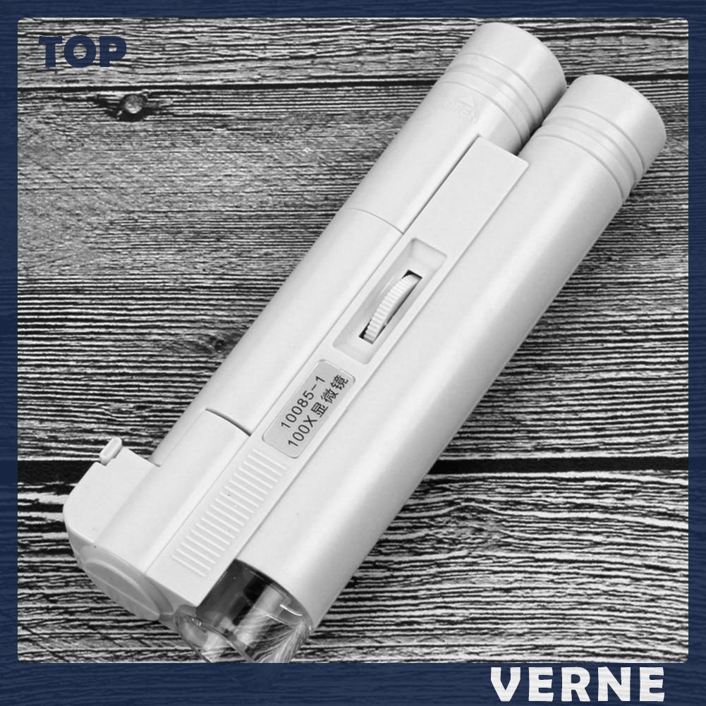 Kính Hiển Vi Cầm Tay Phóng Đại 100 Lần Có Đèn led