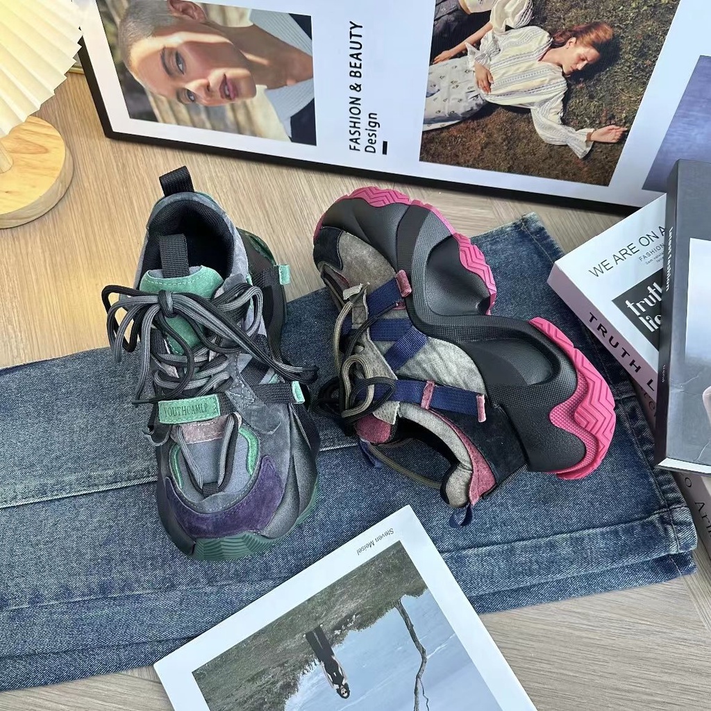 Giày Sneaker Da Thật Đế Dày Siêu Nhẹ Thoáng Khí Thời Trang Mùa Thu 2023 Cho Nữ