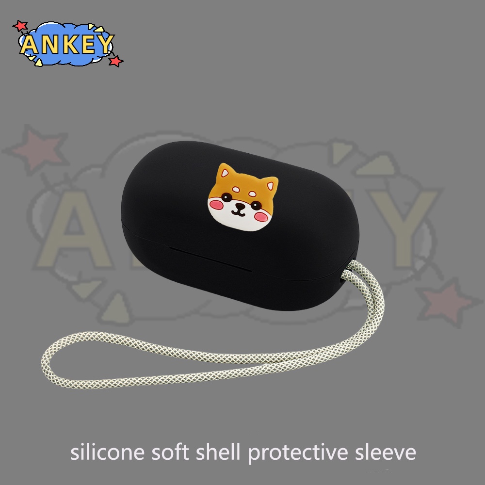 For JBL Reflect Flow Pro / Mini NC / Aero Earphone Silicone Case Cute Dog Earbuds Soft Protective Headphone Cover Headset Skin
