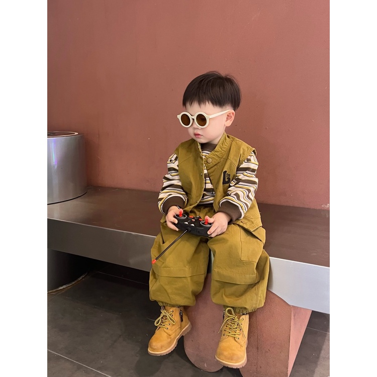 Set Đồ Thời Trang Xuân Thu 2023 Phong Cách Mới Cho Bé Trai