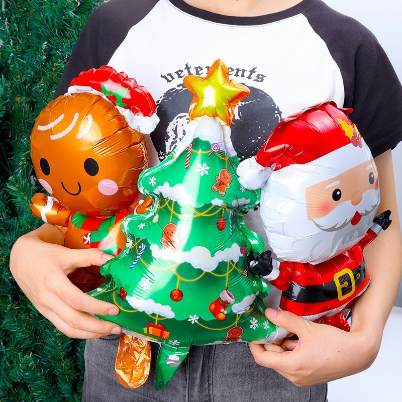 Bong Bóng Bơm Hơi Hình Ông Già Noel / Người Tuyết / Người Tuyết Năm Mới 2024 Trang Trí Tiệc Giáng Sinh diy