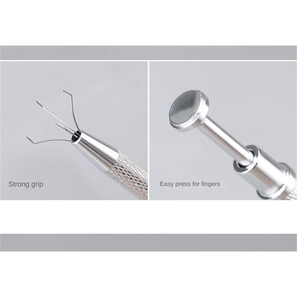 Nail Art Grabber Clip Pat Glue Sponge Powder Puff Đá quý Thép không gỉ chống trượt đặc biệt Grab Clip Nhíp di động Dụng cụ làm móng tay cho cửa hàng làm móng TOGO