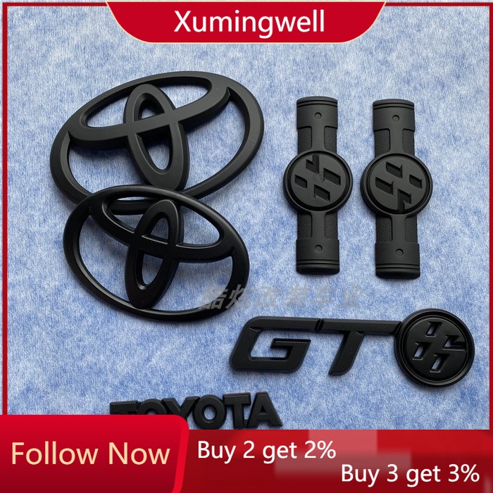 FENDER Xuming GT86 model 86 logo xe trước và sau 86 chắn bùn 86 nhãn tròn Toyota chữ đen nhãn dán xe