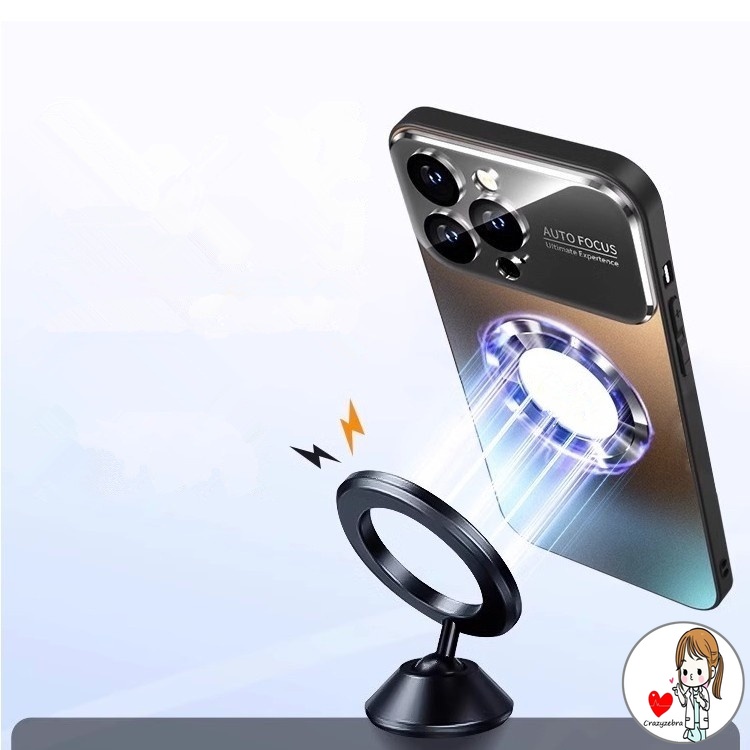 Sang Trọng Ốp Điện Thoại pc Cứng Chống Sốc Mặt Nhám Tích Hợp Sạc Không Dây Cho iphone 14 13 promax 14 plus