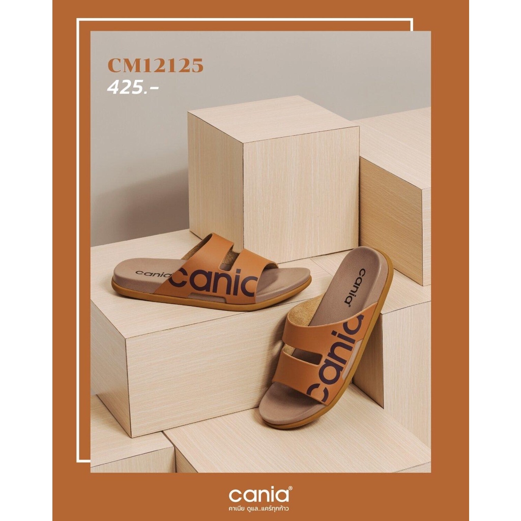 Dép nam quai ngang Cania  Thái Lan CM 12125 , đế cao su mềm