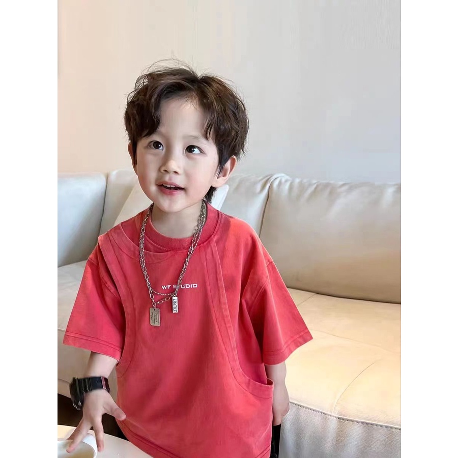 Dây Chuyền Hai Lớp Mặt Vuông In Chữ Tiếng Anh Phong Cách hip hop Đường Phố Cho Bé Trai Gái